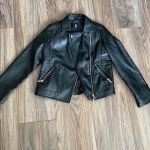 Faux Leather Moto Jacket